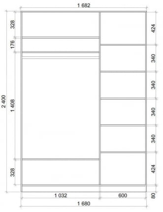 Шкаф-купе Хит-24-17-77 Лондон Ясень шимо темный_2