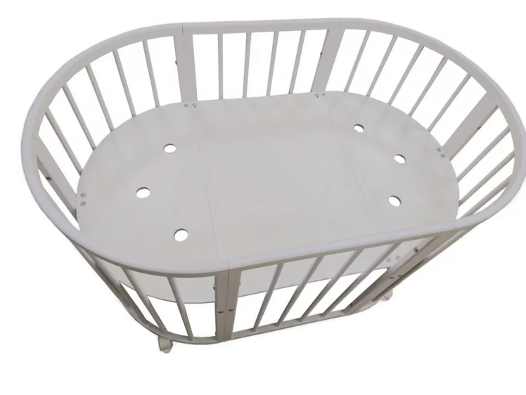 Кровать-трансформер с двумя матрасами Меррй Хаппй Мини матовая Белая / Merry Happy Mini_8