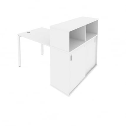 Рабочая станция с опорным шкафом-купе Метал Сйстем Б.РС-СШК-3.1 Белый / Metal System_0