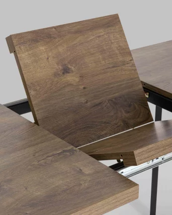 Стол обеденный раскладной Плаин раскладной 116-158*74 Дуб Ка/черный / Plain_4