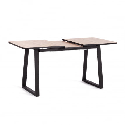 Стол МАЛТИДО ЛДСП/ХПЛ/металл, 130 х 75+30 х 75 см, Агат серый/черный / MALTIDO ЛДСП/HPL/металл,_5