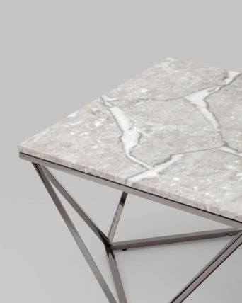 Журнальный столик Авалон блаcк 122*66 Серый мрамор / black_3