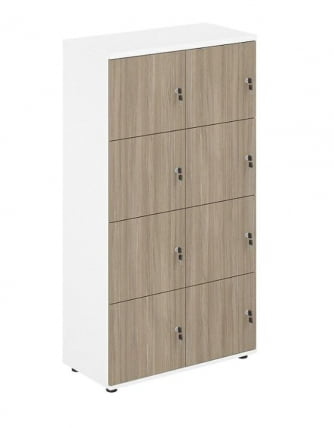 Локер 8 ячеек Сигма СГ.819.ВХ.ОД Белый Дуб темный / Sigma SG.819.WH.OD_0