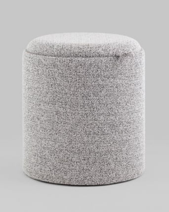 Пуф-столик с ящиком Хюгге С букле серый / S_7