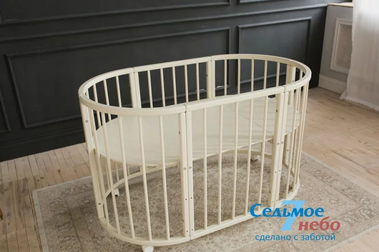 Кровать-трансформер 6-в-1 Меррй Хаппй 01 Слоновая кость / Merry Happy_5