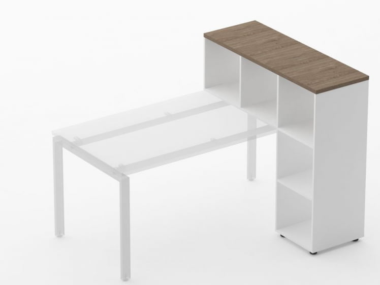 Стеллаж к столу Дека 9.08.12 Дуб Верцаска/Белый / Deka_1