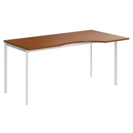 Стол эргономичный ИМАГО-С CА-1С(Л/Р) орех французский белый полуматовый / IMAGO-S CA-1S(L/R)_0