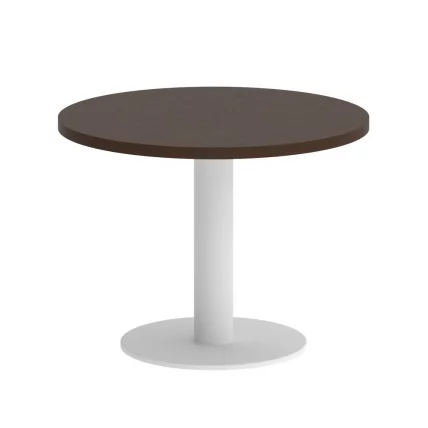 Стол журнальный круглый ХОМЕ ОФФИCЕ ВР.СП-5-60.1Г Венге Цаво/Белый металл / HOME OFFICE VR.SP-5-60.1G_0
