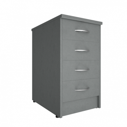 Тумба приставная (с замком) Рива А.ТП-4.1Ф-С Серый / Riva А.ТП-4.1F-S_0