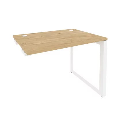 Стол-приставка на О-образном м/к к опорным элементам ОНИКС О.МО-СПР-1.7 Тиквуд Светлый/Белый / ONIX O.MO-SPR-1.7_0