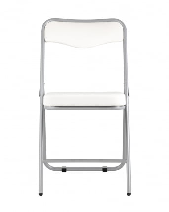 Складной стул Джонни силвер экокожа Белый / silver_2