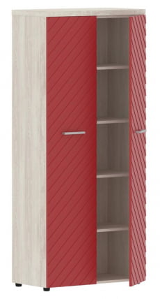 Шкаф с глухими дверьми и топом Торр ЛУКС ТЛХC 85.1 Сосна Эдмонд Красный / Torr LUX TLHC_1