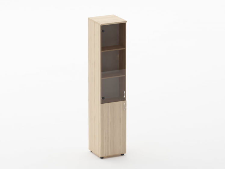 Шкаф высокий со стеклом Твин 16.16.13Л Туя / Twin_0