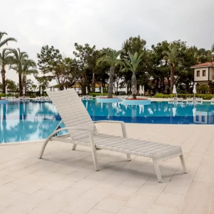 Шезлонг-лежак плетеный А30C-В85 Латте / A30C-W85 Latte_1