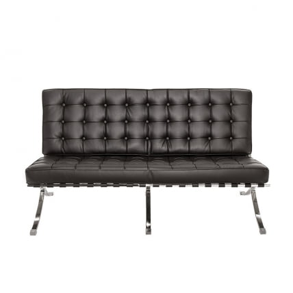 Диван двухместный Еверпроф Барселона - 2 экокожа Черный / Everprof Barcelona_1