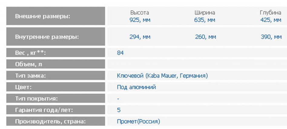 Депозитная ячейка ДБ-6 ДГЛ / DB-6 DGL_1