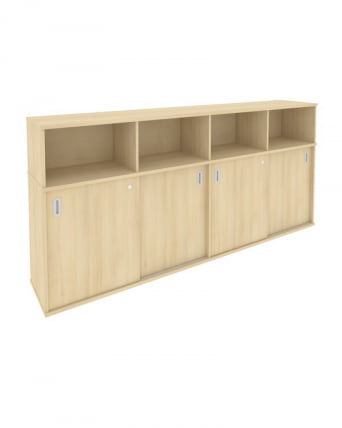 Шкаф-купе приставной Метал Сйстем Б.ШК-4 Акация/Серый / Metal System_0