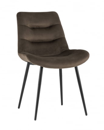 Стул Остин велюр Темно-коричневый_0
