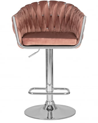 Стул барный ДОБРИН МАРCЕЛ Пудрово-розовый велюр МДЖ9-32 / DOBRIN MARCEL MJ9-32_5