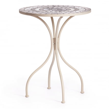 Стол Сеcрет де Маисон РОМЕО (мод. ПЛ08-7451РВ) металл, 60*72см, белый/плитка калейдоскоп / Secret de Maison ROMEO (mod. PL08-7451RV)_0