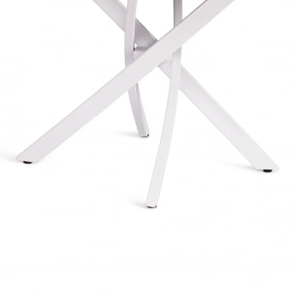 Стол МАНЗАНА ЛДСП/ХПЛ/металл, 100 х 100+30 х 75 см, Мрамор светлый/белый / MANZANA ЛДСП/HPL/металл,_11