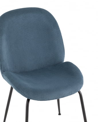 Стул Беетле велюр Голубой / Beetle_1