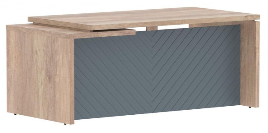 Стол руководителя правый Торр ЛУКС ТЛCТ 189 Р Дуб Каньон Серо-голубой / Torr LUX TLCT R_0