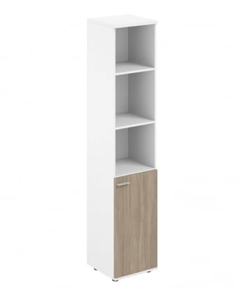 Шкаф высокий полуоткрытый правый Сигма СГ.832.ВХ.ОД.Р Белый Дуб темный / Sigma SG.832.WH.OD.R_0