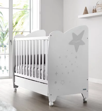 Кроватка 120кс60 Микуна Естела Вхите/Грей / 120x60 Micuna Estela White/Grey_0