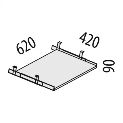 Выдвижная панель для клавиатуры Альфа 64.25 Дуб Кронберг_1