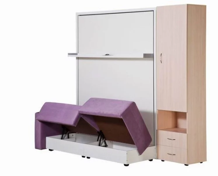 Шкаф-диван-кровать Смарт 1 3-в-1 правый 1400 Ясень шимо темный_1