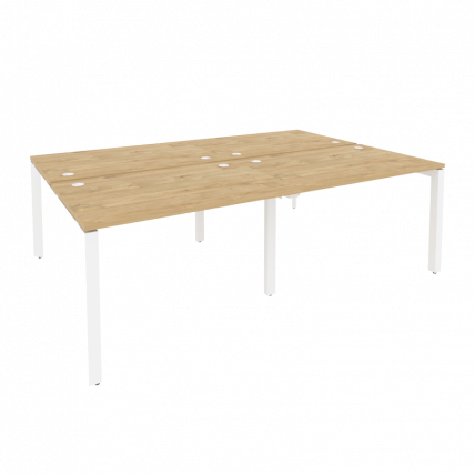 Рабочая станция на П-образном м/к ОНИКС О.МП-Д.РС-4.2.8 Тиквуд Светлый/Белый / ONIX O.MP-D.RS-4.2.8_0