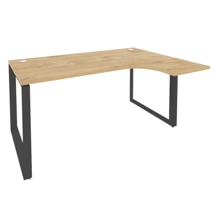 Стол эргономичный правый на О-образном м/к ОНИКС О.МО-СА-4Р Тиквуд Светлый/Антртацит / ONIX O.MO-SA-4R_0