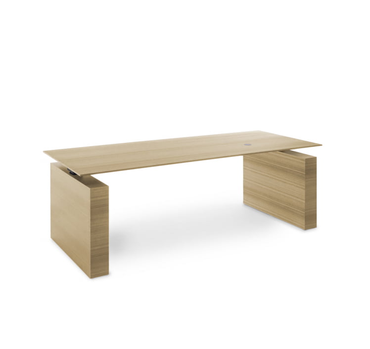 ТЕСЛА Стол письменный СВ.ЭВКАЛИПТ/ЧЕРНЫЙ 110 101 ЕCЛ-Л БЛ / TESLA ECL-L BL_0