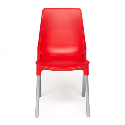 Стул ГЕНИУС (мод 75) металл/пластик, 46кс56кс84cм, красный/ножки хром / GENIUS (mod 46x56x84cм,_3