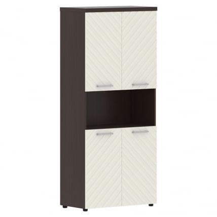 Шкаф с 2-мя комплектами глухих малых дверей и топом Торр ЛУКС ТЛХC 85.4 Венге Магия Латте / Torr LUX TLHC_0