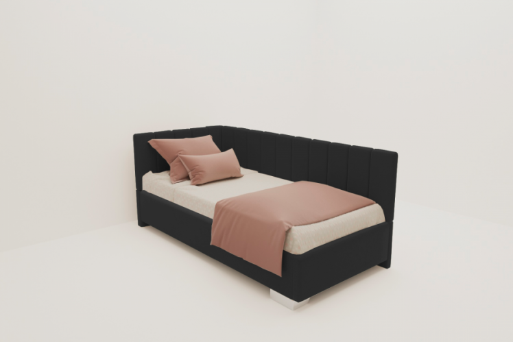 ДЕТСКАЯ МЯГКАЯ ИНТЕРЬЕРНАЯ КРОВАТЬ ТЕРРА С ПОДЪЕМНЫМ МЕХАНИЗМОМ (БЕРХОУСЕ) Цвет фасада: Серый; Материал фасада: Металл/Велюр; Спальное место: 800х1900 / (BERHOUSE)_0