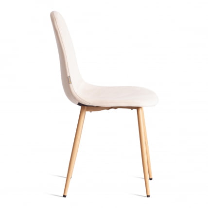 Стул БРЕЕЗЕ (мод. ДЖСC-58) Велюр/металл , 44 х 53 х 86 см, Cреамй (кремовый) ХЛР 5 / натуральный / BREEZE (mod. JSC-58) Creamy HLR_1