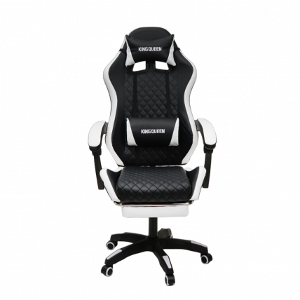 Кресло 892-1 цвет черный/белый с массажем 892-1-блаcк-вхите-масс / 892-1-black-white-mass_1