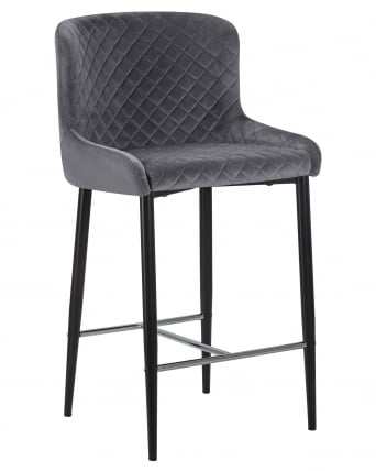 Стул полубарный ДОБРИН CХРИСТИАН 65 Темно-серый велюр В108-91 / DOBRIN CHRISTIAN V108-91_0