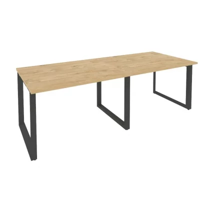 Стол переговорный (2 столешницы) ОНИКС О.МО-ПРГ-2.2 Тиквуд Светлый/Антрацит / ONIX O.MO-PRG-2.2_0