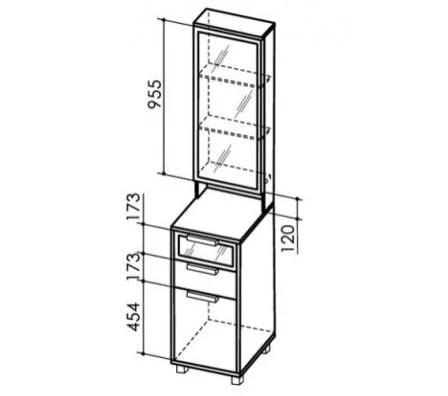 Прихожая ВЕСТ Комлпект № 3_Ясень шимо темн/ясень шимо св / WEST_2