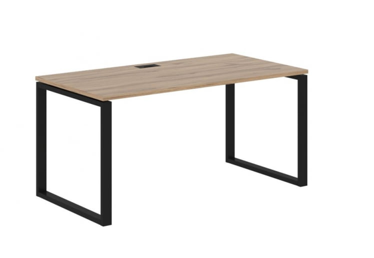 Стол письменный ЕДИС ЕКСТ 1580 Дуб Денвер светлый Черный / EDIS EQST_0
