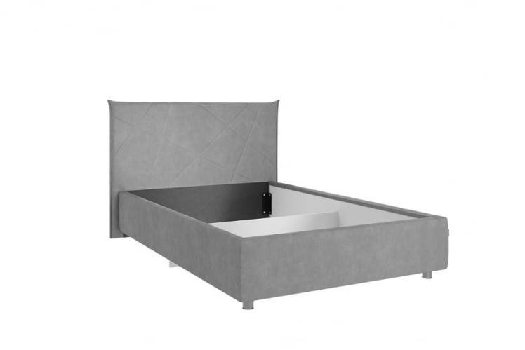 Кровать с основанием Квест 120х200 см ЗО.КМ1.2-03 оникс (велюр) / ZO.KM1.2-03_2