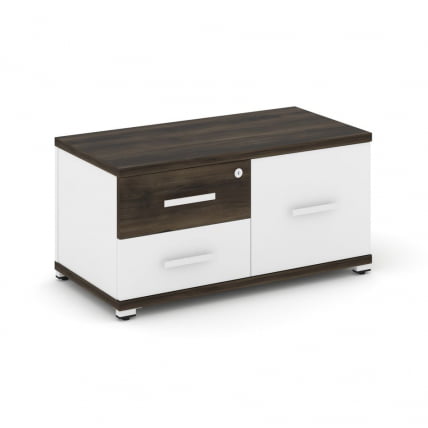 Тумба приставная сервисная CОНCЕПТ CН.ТСР-001 Б/В Дуб Мали Белый бриллиант Белый / CONCEPT CN.TSR-001 B/W_0