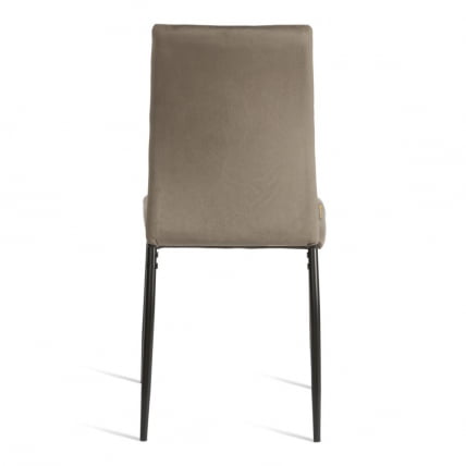 Стул CАПРИ (мод. БC565-ДC) металл, флок, 43 х 53 х 92 см, Дэрк грей (темно-серый) ХЛР24 / черный / CAPRI (mod. BC565-DC) Dark grey HLR24_4