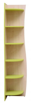 Стеллаж угловой Юниор-11.2 Дуб молочный/Синий_0