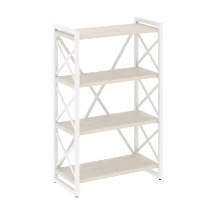 Стеллаж на регулируемых опорах - 4 полки ЛОФТ ВР.Л-МСТ.О-4.8 Металл белый Денвер светлый / LOFT VR.L-MST.O-4.8_0