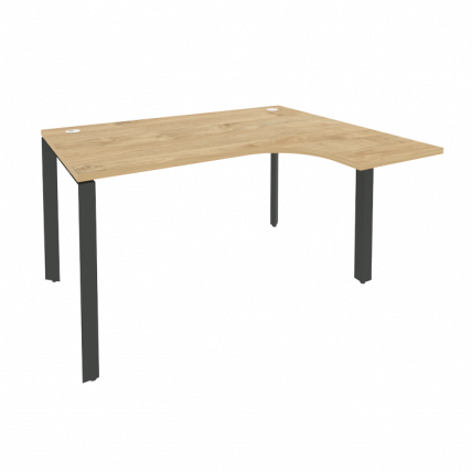 Стол эргономичный правый на П-образном м/к ОНИКС О.МП-СА-3Р Тиквуд Светлый/Антрацит / ONIX O.MP-SA-3R_0