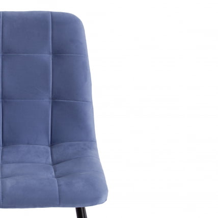 Стул CХИЛЛЙ МАКС Велюр/металл , 45 х 54 х 90 см , серо-голубой/черный / CHILLY MAX_5